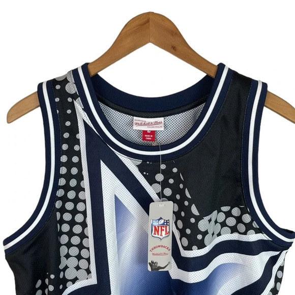 TS999 NWT Mitchell & Ness NFL Throwback Dallas Cowboys Jersey Tank Top L - Picture 3 of 6